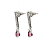 Cotidianos Brinco de Rubelita e Ouro Branco 18k (B13755) - Imagem 3