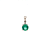 Charm Berloque Pingente de Esmeralda e Ouro Branco 18k (P13731) - Imagem 1