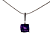 Pingente de Ametista e Ouro Branco 18K (P13977) - Imagem 2