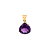 Charm Berloque Pingente de Ametista e Ouro Amarelo 18K (P14020) - Imagem 1