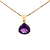Charm Berloque Pingente de Ametista e Ouro Amarelo 18K (P14020) - Imagem 2
