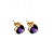 Brinco de Ametista e Ouro Amarelo 18K (B14021) - Imagem 2