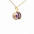 Pingente de Ametista e Topázio Branco em ouro amarelo 18K(P13723) - Imagem 4