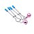 KIT PLUG P RABO DE RAPOSA COM TIARA DE ORELHAS AZUL - GRAMPOS E GARGANTILHA - SI - Imagem 4