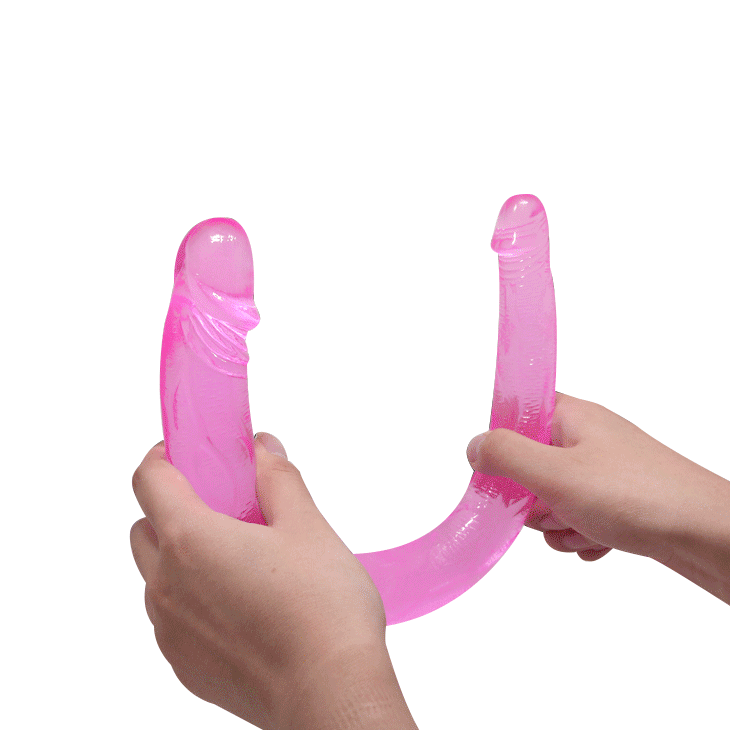 DILDO REALÍSTICO ROSA DUPLO II 42 CM JELLY - BAILE - Imagem 5