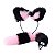 KIT FANTASIA COM 2 PEÇAS - PRETO COM ROSA - Imagem 1