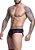 CUECA EM CIRRE PRETO E VERM FRENTE SLIP E ATRAS JOCK SD106 - Imagem 2