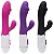VIBRADOR COM ESTIMULADOR CLITORIANO DAPHINS - À PILHA VP-011 - Imagem 3