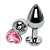 PLUG ANAL AÇO INOX CORAÇÃO 8 X 3,4CM MÉDIO - Imagem 2