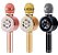 Microfone De Karaoke Com Bluetooth Recarregável - Tomate - Imagem 1