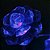 Cordão Pisca Rosas Roxa com Luz Azul cristais luminosas 110V - Imagem 4