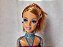 Boneca Barbie patinadora de gelo Mattel 2008, 35 cm + 7cm de base, não funciona cm - Imagem 2