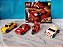 Lego , carros com tração, shell V- power, 1 lacrado, 2 montados completos, 1 incompleto, moto e motoqueiro - Imagem 1