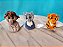 Mini pelúcia Disney Furry tale friends 3 personagens desenho Mowgli; Júnior, Baguera e Shere khan - Imagem 1