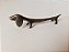 Miniatura de metal decorativo / descanso de talheres cachorro Basset ou Daschund 8,5 cm - Imagem 5