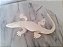 Miniatura de vinil Safar, white alligator / jacaré 16 cm de comprimento branco - Imagem 6