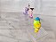 Miniatura Disney Pixar da Boo de vestido rosa 3 cm ; Boo fantasiada de monstro  4 cm e Mike Wazawsky 4cm do Monstros SA 3cm de altura - Imagem 4