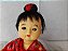 Boneca de plástico bebê japonesa de kimono 20cm vermelho - Imagem 2