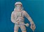 Ano 1970 ,Figura de vinil estática Astronauta colhendo amostra lunar, Apollo 11, do.Marx, 13,5 cm de altura - Imagem 2
