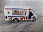 Food truck de sorvete, cabine de metal carroceria de  plástico, com tração, portas que abrem , 13 cm, marca Kinsfun - Imagem 1