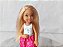 Boneca Chelsea coleção Barbie, saia rosa de bolas, usada   14 cm - Imagem 4