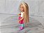 Boneca Chelsea coleção Barbie, saia rosa de bolas, usada   14 cm - Imagem 2