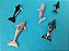 Miniatura de vinil  5 golfinhos variados, marcas Safari e SeaWorld, 7 cm de comprimento, usados - Imagem 2