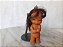 Anos 60 mini boneca havaiana feita no Japão, 8 cm, chaveiro, usada - Imagem 1