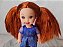 Boneca Kelly ruiva,  de Maria Chiquinha , iirmã da Barbie ,  vestido azul, Mattel 11cm de altura - Imagem 5