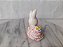 Bibelô de porcelana vintage Giftcraft de coelha de Páscoa 7,5 cm de altura - Imagem 3