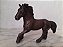 Miniatura de vinil Schleich 2005 Vintage de cavalo frisão 15 cm comprimento 11 cm altura - Imagem 1