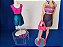 Vestidos, sandálias, botas cano curto e bolsa Barbie Fashion Rosa pink - Imagem 1