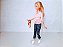 Barbie articulada (não no tornozelo) blusa rosa e jeans , usada - Imagem 6