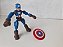 Boneco Bend and flex capitão América Marvel, 15 cm altura usado escudo improvisado - Imagem 2