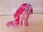 My Little Pony pinkie pie com arquinho azul, Hasbro, 7 cm, usado - Imagem 2