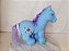 Pônei Wonder Land Gi- Go Toys, azul, crina lilás 22 cm - Imagem 5