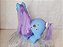 Pônei Wonder Land Gi- Go Toys, azul, crina lilás 22 cm - Imagem 3