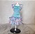 Roupa de Cartela Barbie anos 90 vestido azul + bolero florido Mattel - Imagem 8