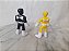 Imaginext bonecos Power Rangers preto e Amarelo, usadis - Imagem 3