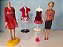 Lote de roupas da Barbie fashion fever tom vermelho - Imagem 1