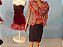 Lote de roupas da Barbie fashion fever tom vermelho - Imagem 4