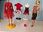 Lote de roupas da Barbie fashion fever tom vermelho - Imagem 7