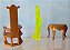 Playmobil, trono, harpa e mesinha vitoriana, usados - Imagem 3