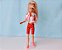 Barbie anos 90 articulada nos cotovelos e joelhos bermuda poa, usada - Imagem 1