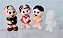 Miniatura bonecos vinil sólido Mônica, Cebolinha e Magali , 5 cm, usados - Imagem 1
