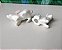 Miniatura bibelôs de porcelana coelhos brancos - Imagem 6