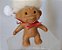 Mini boneco Troll com chapéu de papai Noel (removível) 10+5 cm cabelos , usado - Imagem 2