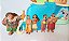 Playset aventura na Ilha da Moana com 5 bonecos Disney usados - Imagem 3