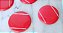 Futebol de botão vermelho com listras laterais brancas aparência madrepérola , 4 cm diametro - Imagem 6