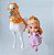 Mini toddler Rapunzel  9 cm e cavalo.Maximus 11 cm do Enrolados Disney - Imagem 1